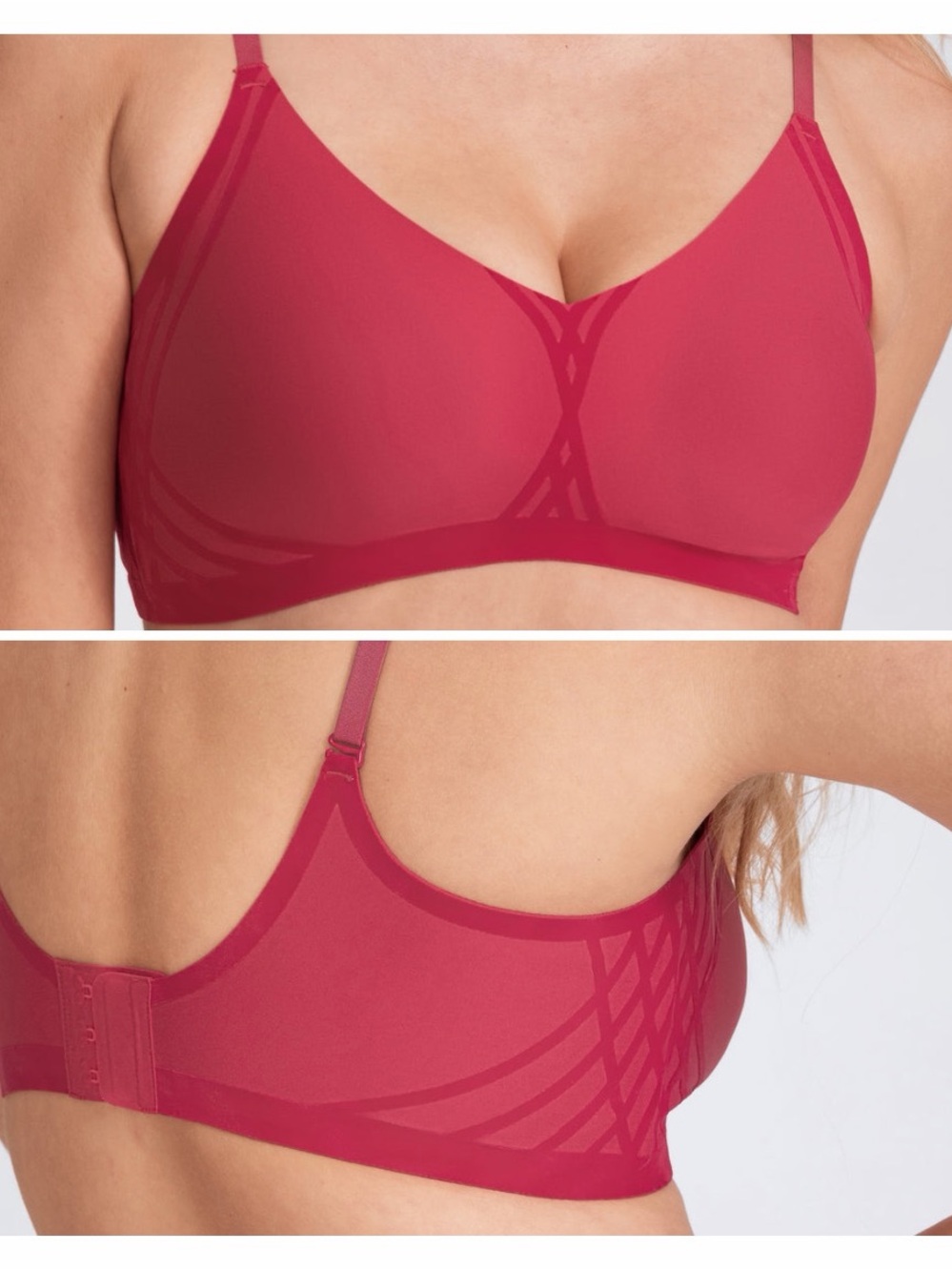 HoneyLove Silhouette Bra Peony Red